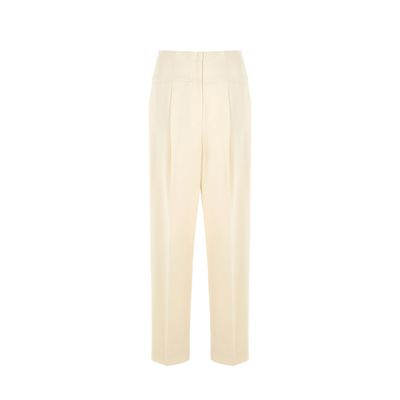 Pantalon carotte à plis