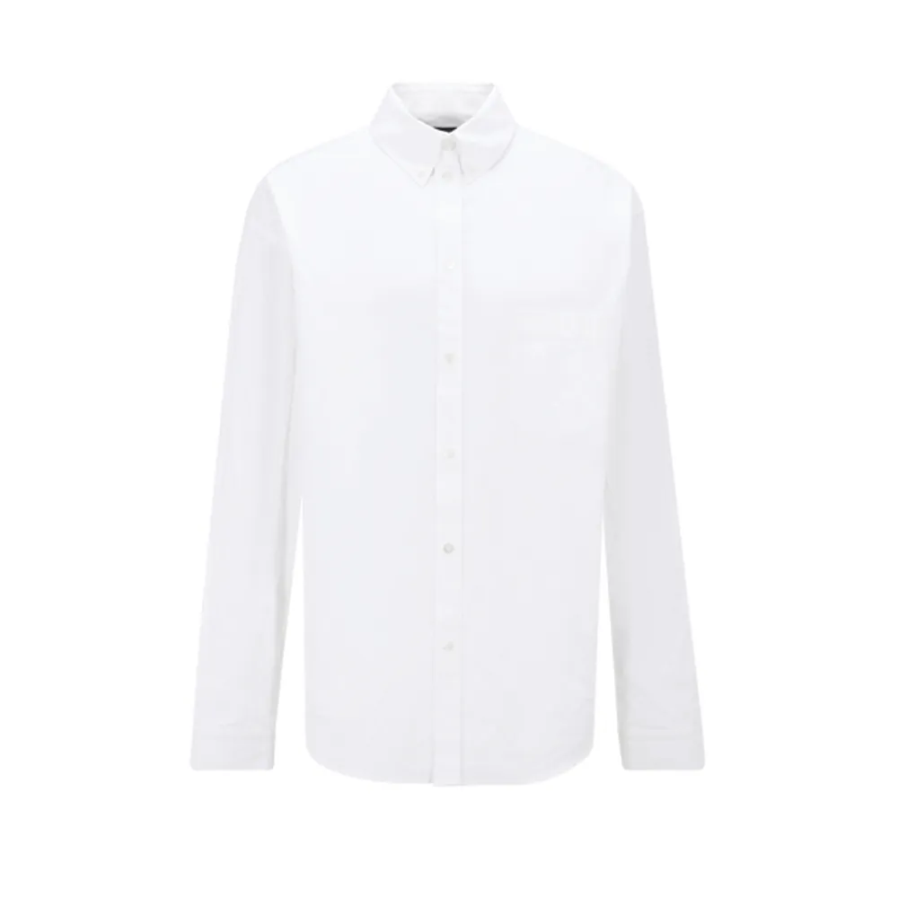 Chemise effet fripé en popeline de coton