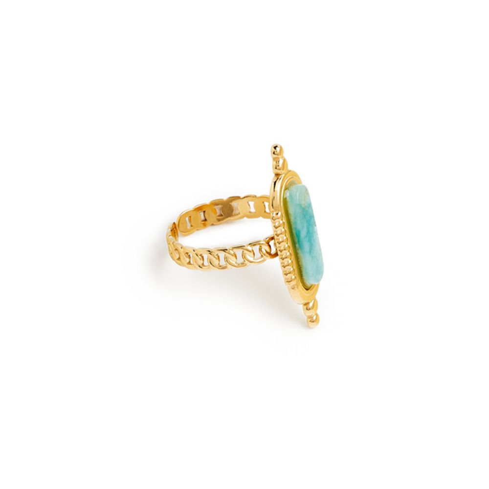 Bague en pierre de amazonite