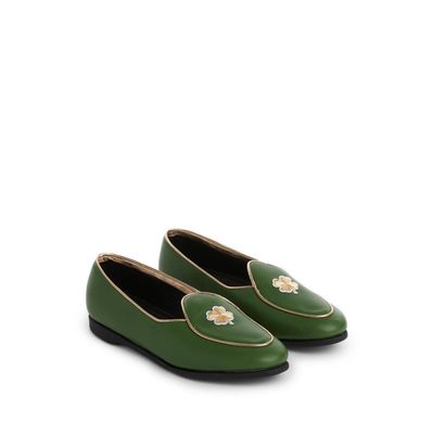 Chaussons d'intérieur en cuir souple