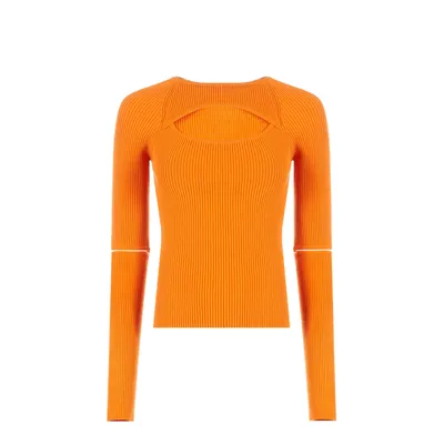 Pull en maille côtelée