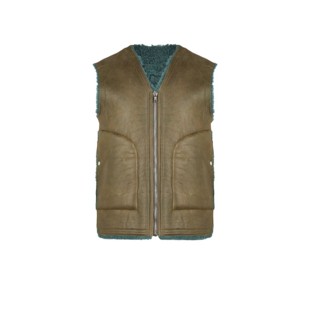 Gilet sans manches en cuir