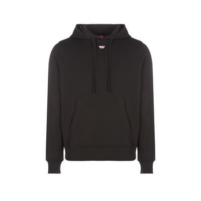 Hoodie à patch monogramme en coton