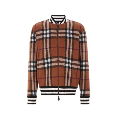 Gilet bomber Vintage Check en cachemire