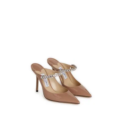 Escarpins à strass en cuir