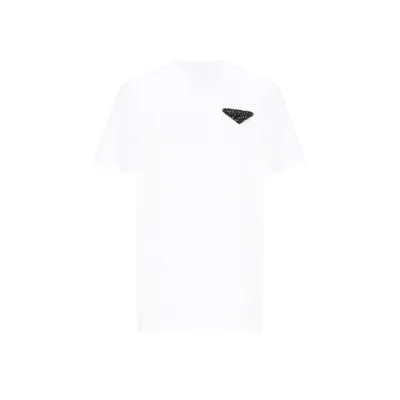 T-shirt en coton à détail perle