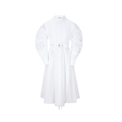 Robe-chemise en popeline de coton