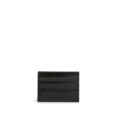 Porte-carte en cuir croco