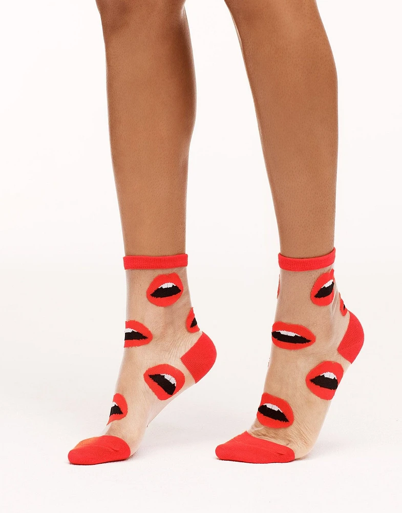 Red Lips Socks