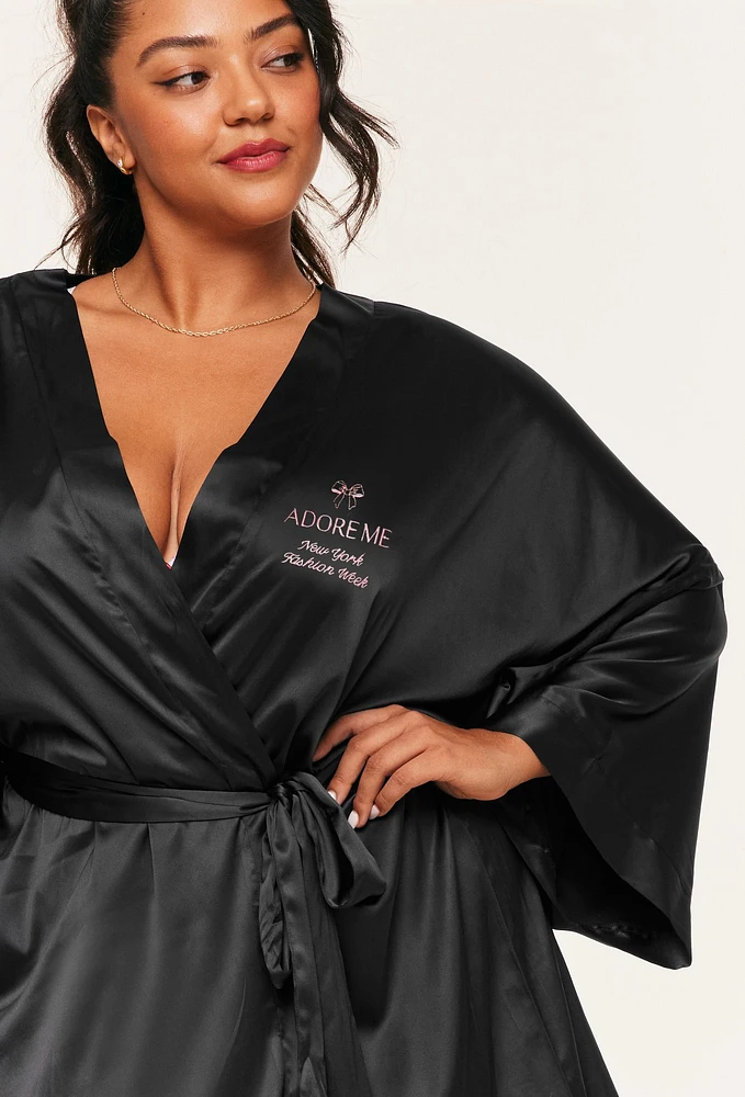 NYFW Satin Robe Plus