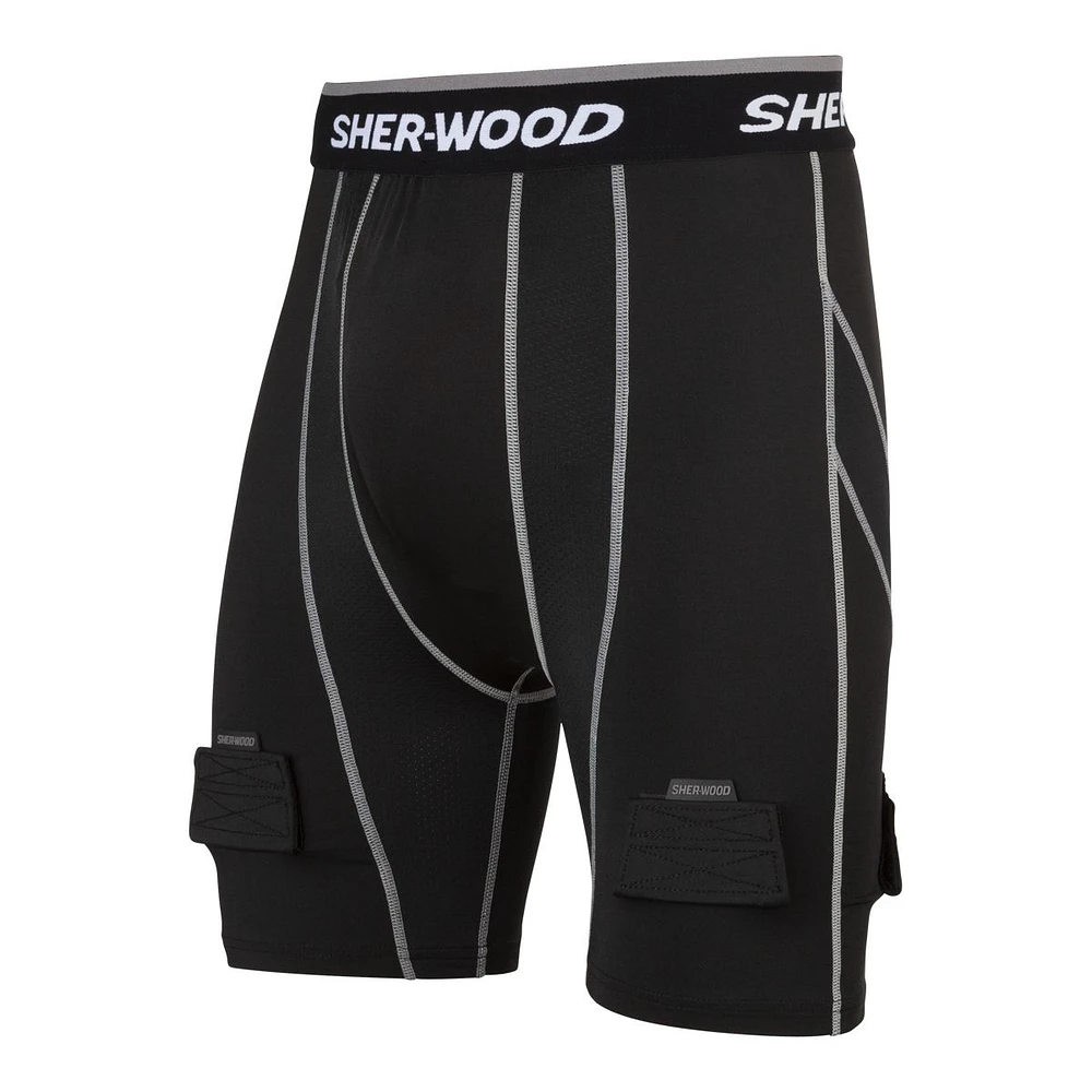 Sherwood Compression Jock Senior Hockey Shorts