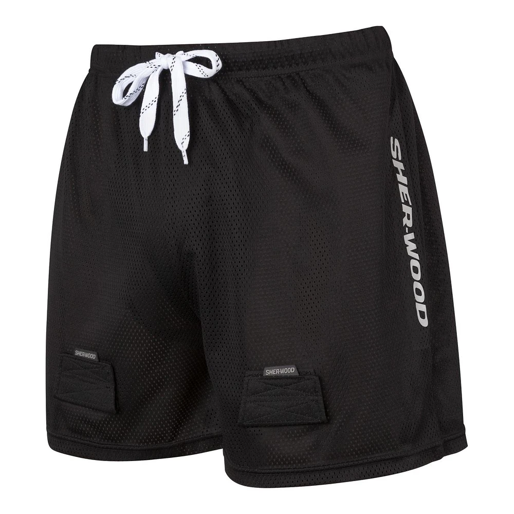 Sherwood Mesh Jock Youth Hockey Shorts