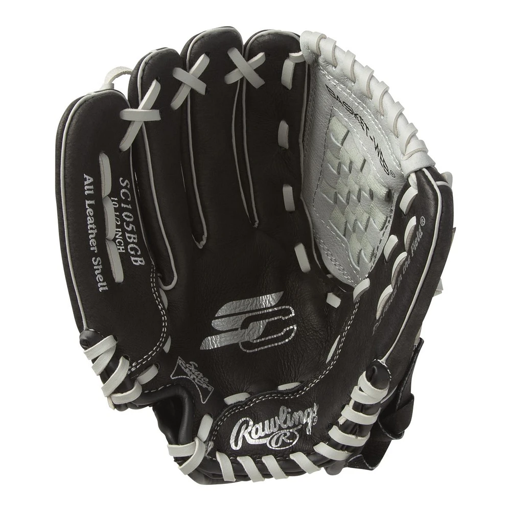 Rawlings Kids Sure Catch 10.5" Baseball/Softball Glove, Right-hand Catch