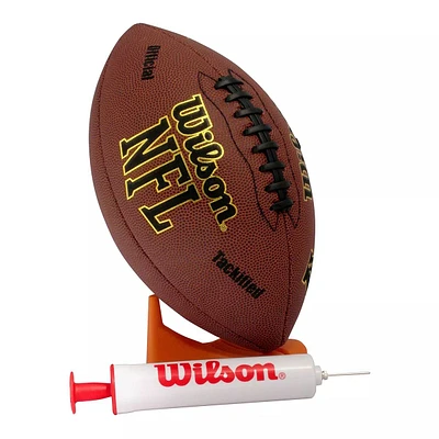 Wilson NFL All Pro Senior Football With Tee And Pump