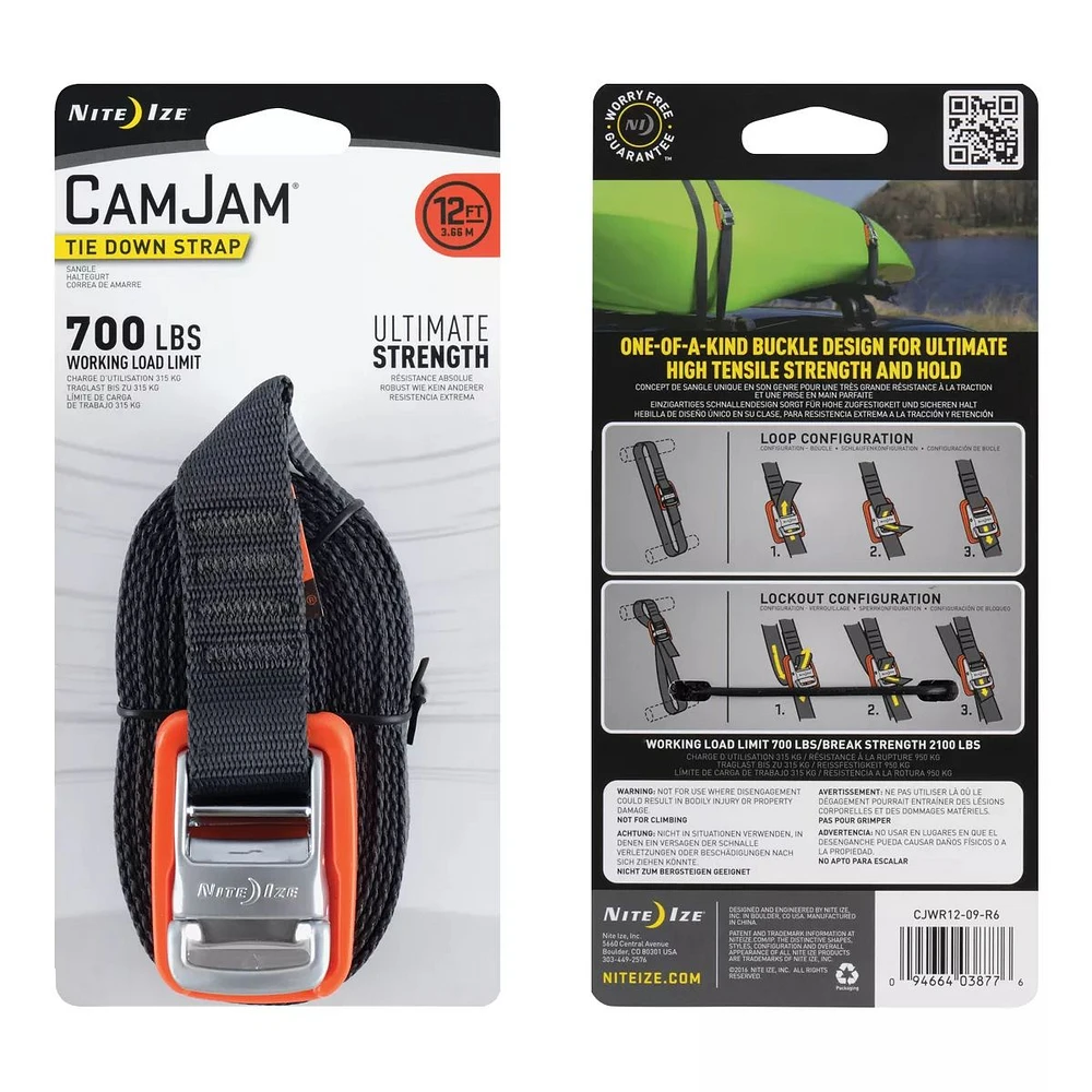 Nite Ize Camjam Tie Down 12 Feet Strap