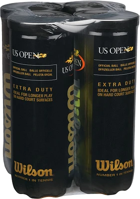 Wilson U.S. Open Extra-Duty Tennis Ball, Green, 12-Pack