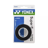 Yonex Super Grap Synthetic Over Grip, Black, 3-Pack