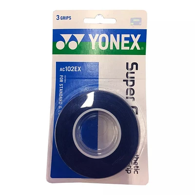 Yonex Super Grap Synthetic Overgrip, Blue, 3-Pack