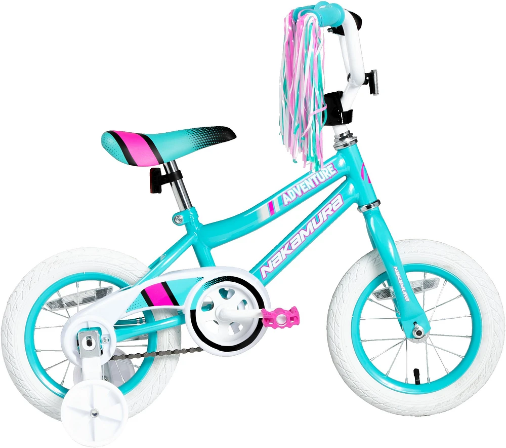 Nakamura Kids' Adventure 12" Bike with Training Wheels and Pedal Brakes