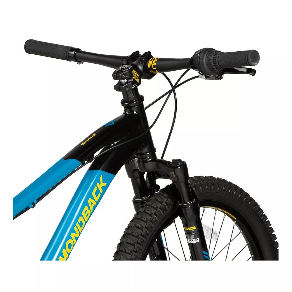 Diamondback Kids' Snake 20" Mountain Bike, 7 Speed, Aluminum Frame, Mechanical Disc Brakes