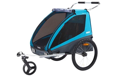 Thule Kids Coaster XT Bike Trailer/ Stroller, Double, Foldable