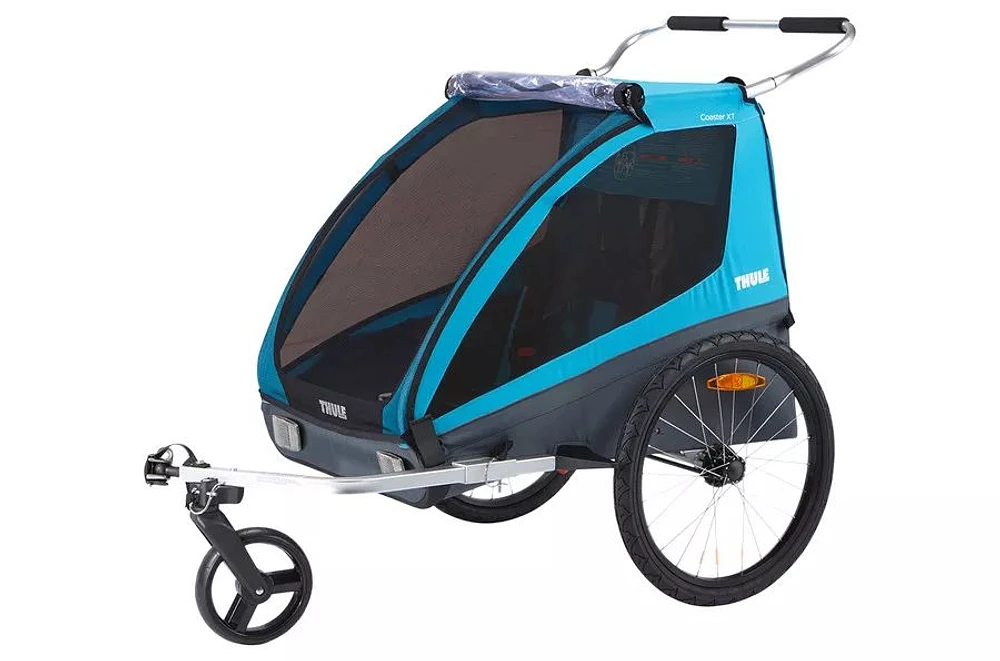 Thule Kids Coaster XT Bike Trailer/ Stroller, Double, Foldable