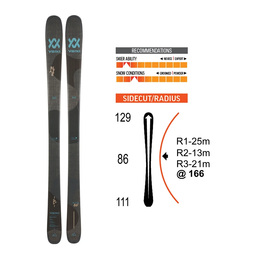 Volkl Blaze 86 Women's Skis 2021/22