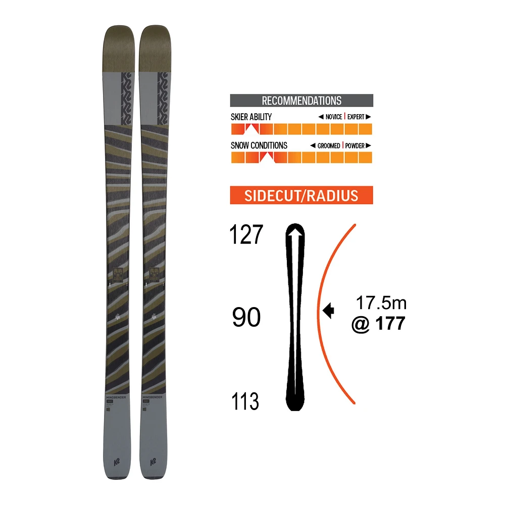 K2 Mindbender 90C Men's Skis 2021/22