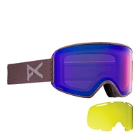 Anon WM3 MFI Women's Ski & Snowboard Goggles 2021/22 Purple with Perceive Variable Violet Lens + Bonus Lens