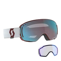 SCOTT LCG Compact Ski & Snowboard Goggles 2021/22 Team Red with Enhancer Aqua Chrome Lens + Bonus Lens