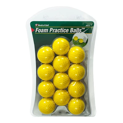 Jef Dimpled Foam Practice Balls - 12 Pack