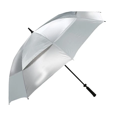 JEF Windbuster 62" Doubly Canopy Umbrella - Silver