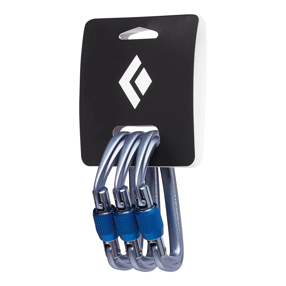 Black Diamond Hotforge Screwgate Carabiner - 3 Pack