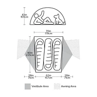 Big Agnes Copper Spur HV UL3 Freestanding Ultralight Comfortable 3 Person Backpacking Tent