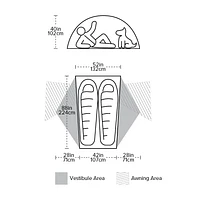 Big Agnes Copper Spur HV UL2 Freestanding Ultralight Comfortable 2 Person Backpacking Tent