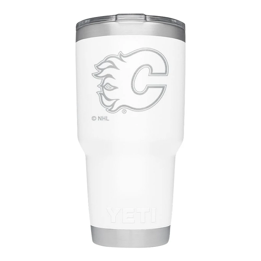 YETI Rambler Calgary Flames 30 oz Tumbler, Sliding Lid, Insulated Stainless Steel