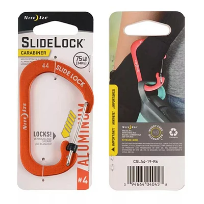 Nite Ize Slidelock Aluminum Carabiner #4 - Orange