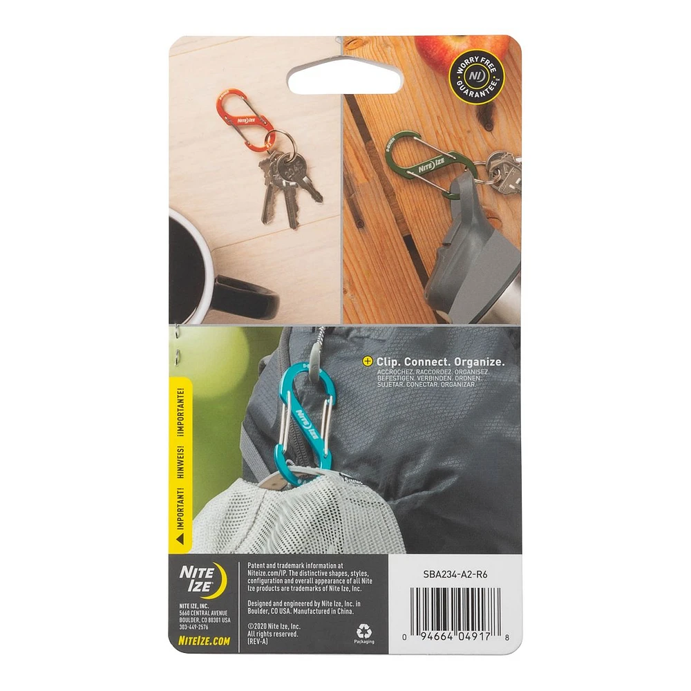 Nite Ize S-Biner Aluminum Dual Carabiner 3-pack Assorted