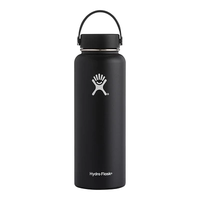 Hydroflask Wide Mouth 40 oz Water Bottle, Screw Cap, Insulated Stainless Steel