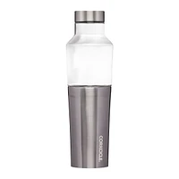 Corkcicle Hybrid Canteen 20 oz Water Bottle , Screw Cap, Glass/Stainless Steel