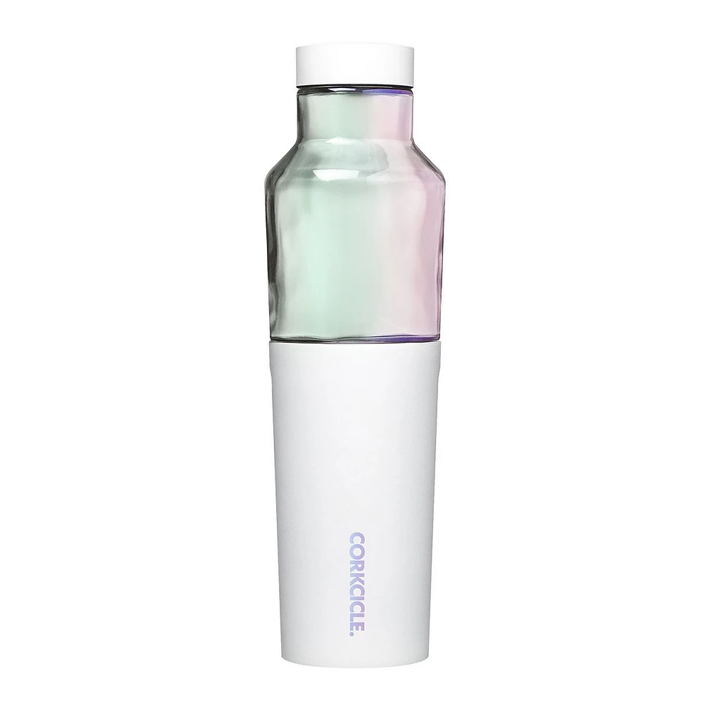 Corkcicle Hybrid Canteen 20 oz Water Bottle , Screw Cap, Glass/Stainless Steel