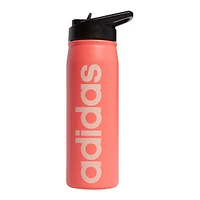 adidas 20 oz Water Bottle, Straw Lid, Insulated Stainless Steel