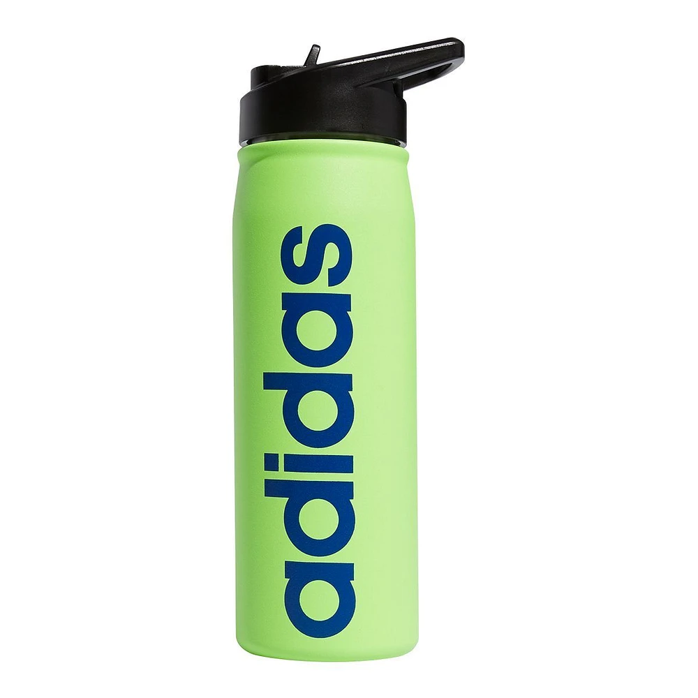 adidas 20 oz Water Bottle, Straw Lid, Insulated Stainless Steel