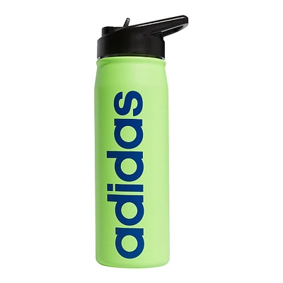 adidas 20 oz Water Bottle, Straw Lid, Insulated Stainless Steel