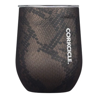 Corkcicle Stemless 12 oz Wine Tumbler, Sliding Lid, Insulated Stainless ST Shirtl