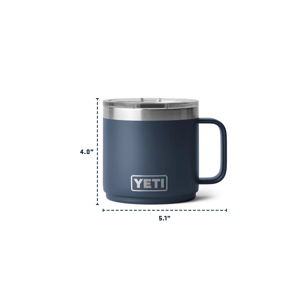 YETI Rambler 14 oz Mug, Sliding Lid, Insulated Stainless Steel, Dishwasher Safe