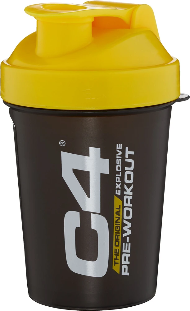 C4 20 oz Shaker/Blender Bottle, Spout Lid, Plastic, Strainer