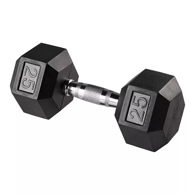 Durahex 25 lb Rubber Hex Dumbbell