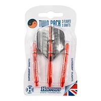 Harrows Supergip Shafts/Flights Darts - Twin Pack