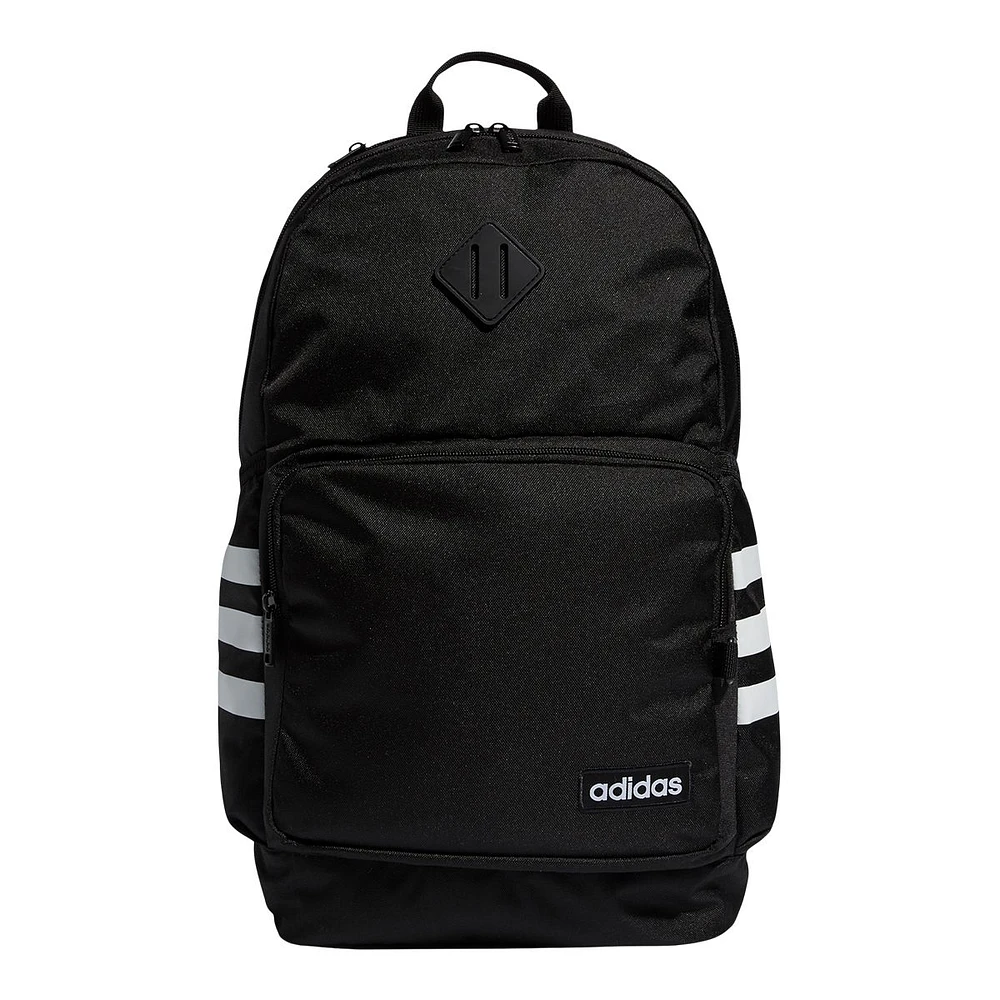 adidas Unisex Classic 3-Stripe Laptop Sleeve School Backpack